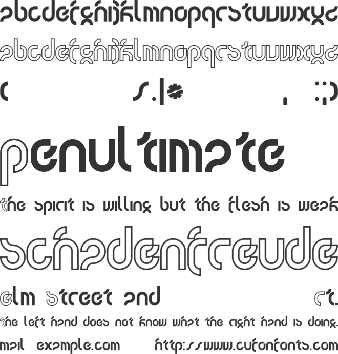 tsunami font preview