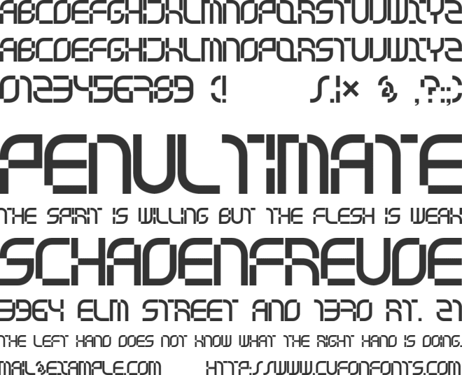 music television selector font preview