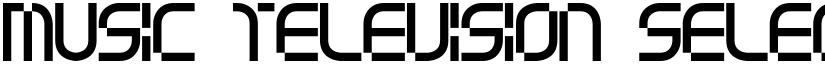 music television selector Regular font