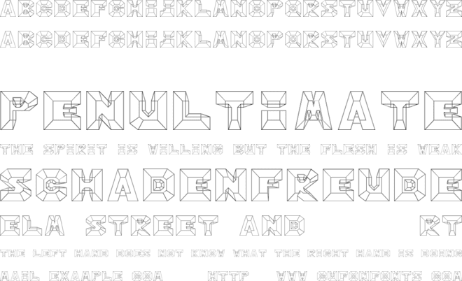 Hypertext 4D font preview
