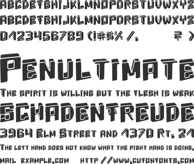 Energydimension font preview