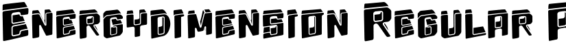 Energydimension Regular font