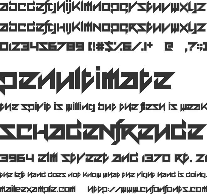 Ace Adventure font preview