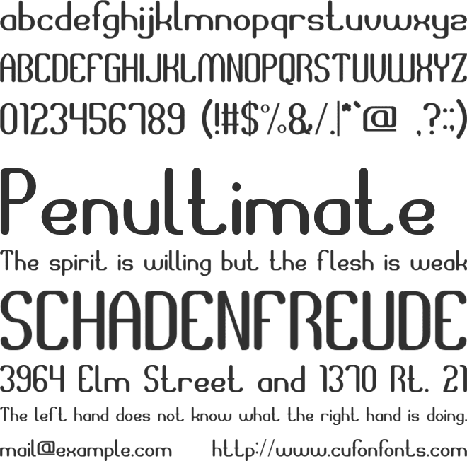 Space of Time font preview