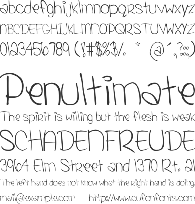 Yummah Strawberriez font preview