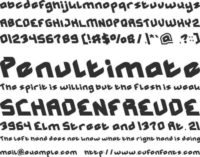 MASTER font preview