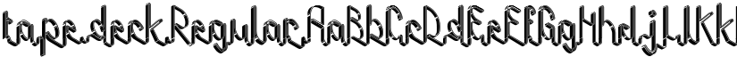 tape deck Regular font