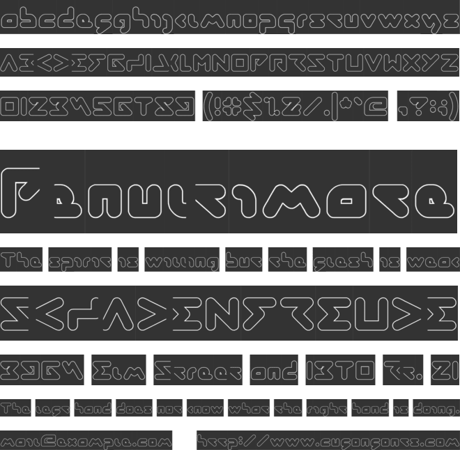 ABSTRASCTIK-Hollow font preview