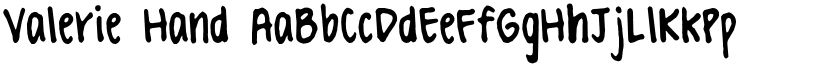 Valerie Hand font