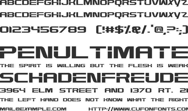 High Def font preview