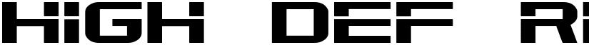 High Def Regular font