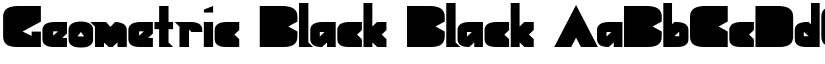 Geometric Black Black font