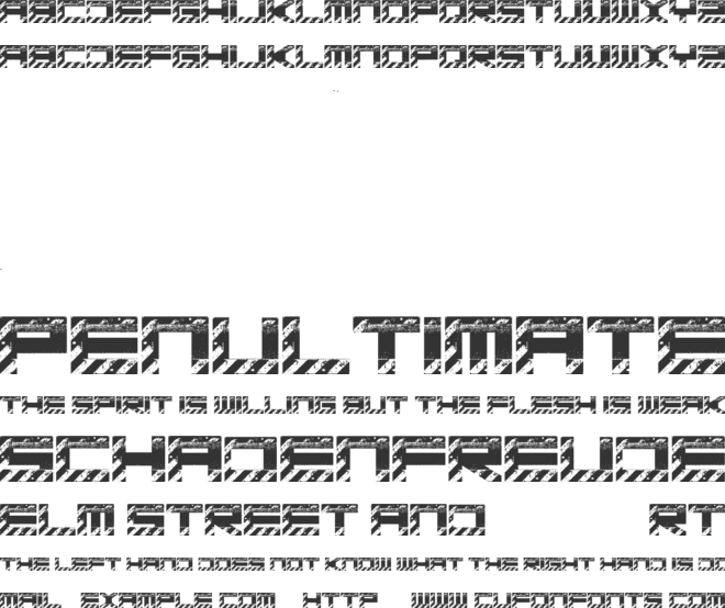 Basica industrial font preview