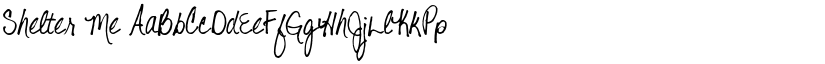 Shelter Me font