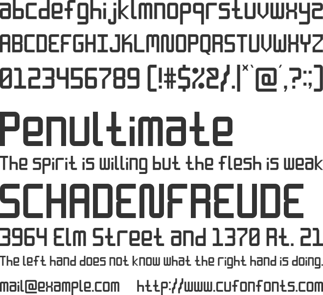 Enlatique Rounded font preview