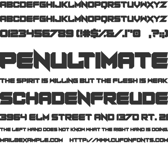 Revenant font preview