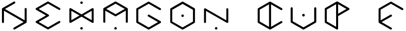 HEXAGON cup font Regular font