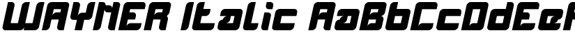 WAYNER Italic font