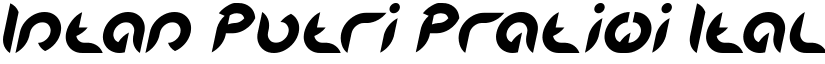 Intan Putri Pratiwi Italic font