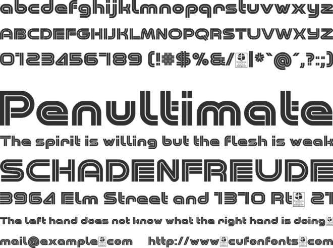 Minalis Double Demo font preview