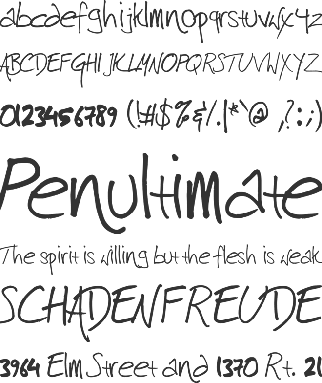 Harrison font preview