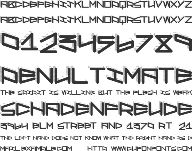 RobotShadow font preview