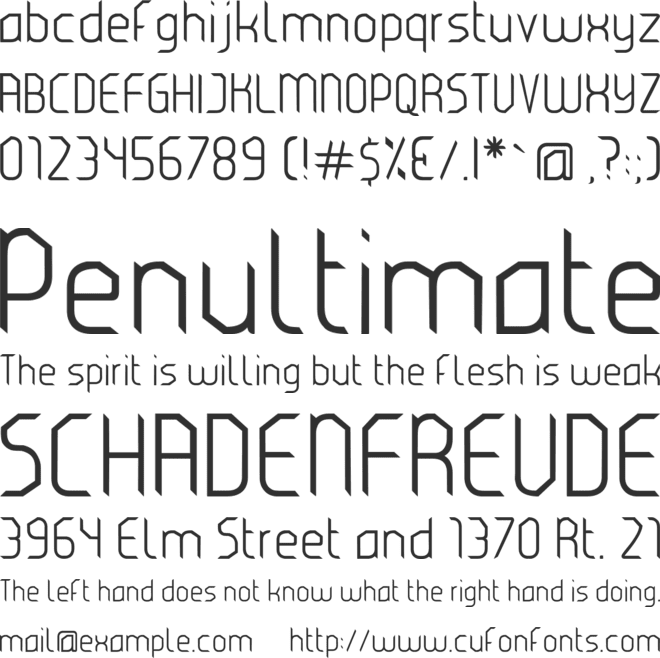 Eclectic font preview