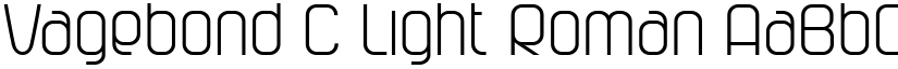 Vagebond C Light Roman font