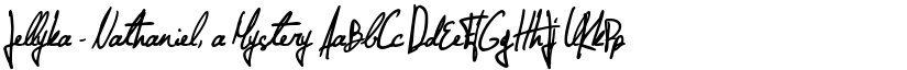 Jellyka - Nathaniel, a Mystery font