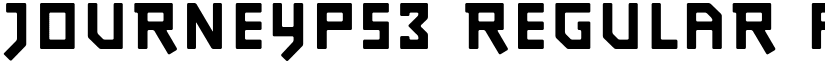 JourneyPS3 Regular font