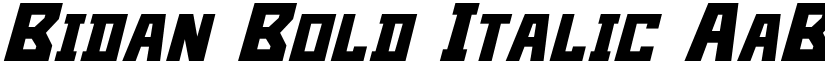 Bidan Bold Italic font