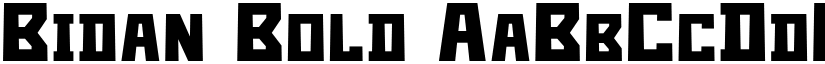 Bidan Bold font