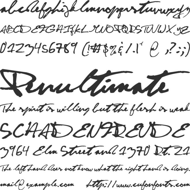 CuttyFruty font preview