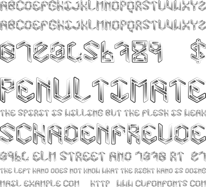 Level 01 font preview