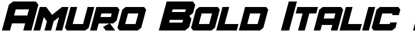 Amuro Bold Italic font