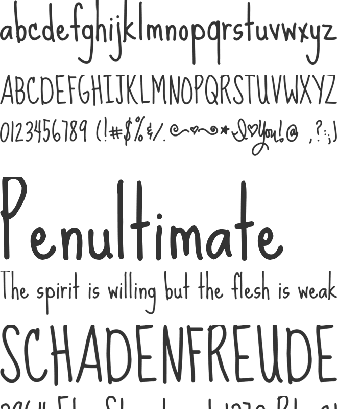 Sue Ellen Francis font preview