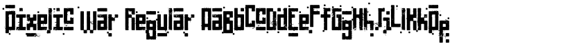 Pixelic War Regular font