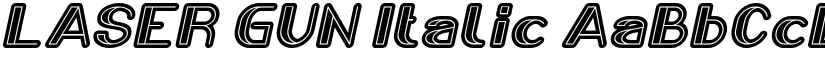 LASER GUN Italic font