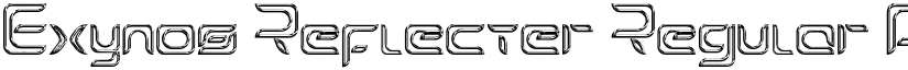 Exynos Reflecter Regular font
