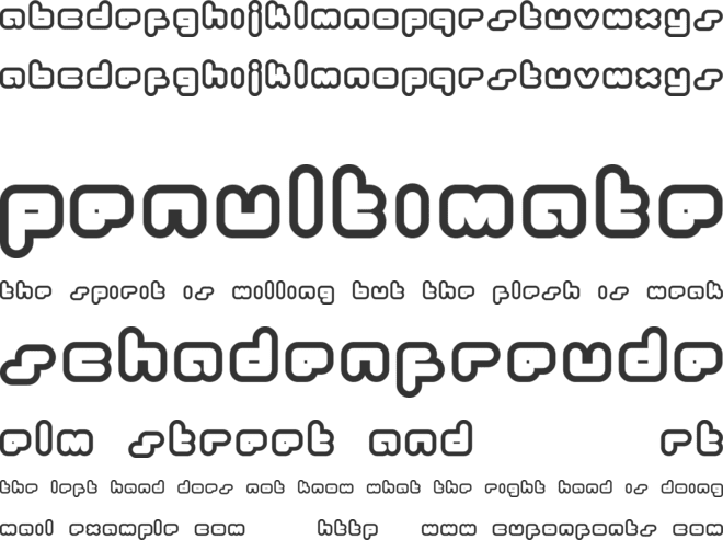 Bukkake font preview