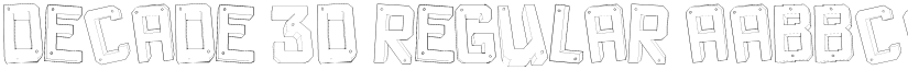 Decade 3d Regular font