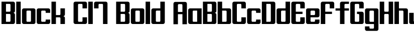 Block C17 Bold font