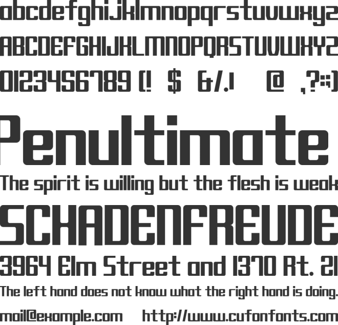 Block C17 font preview