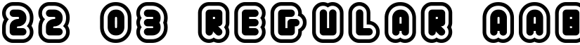 22 03 Regular font
