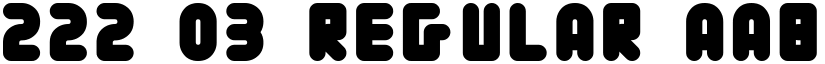 222 03 Regular font