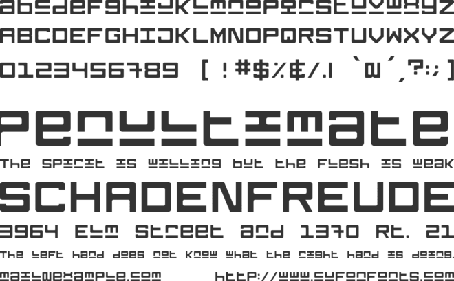 Keystone font preview