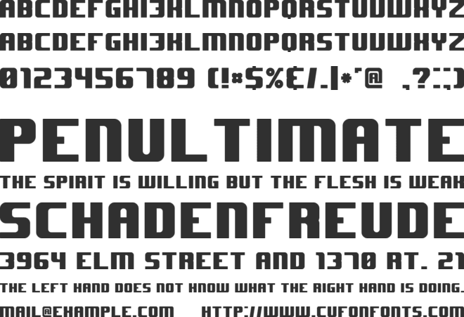 JHUF font preview