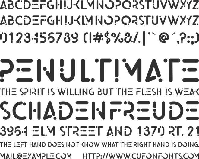 namex font preview