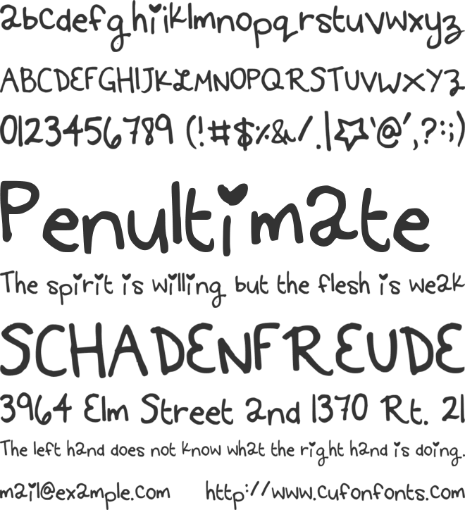 Kittyspoon font preview