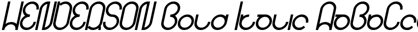 HENDERSON Bold Italic font